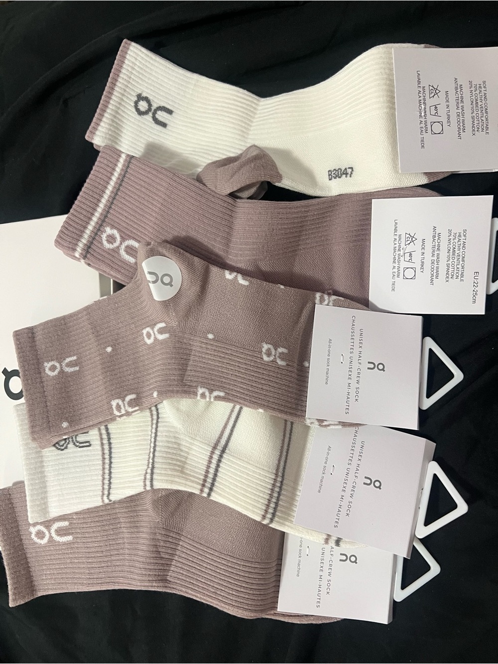Set Performance Crew Socks - White & Mauve
